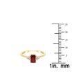 thumbnail image 4 of SZUL Women's Garnet and Diamond Regal Ring in 10K Yellow Gold, 4 of 6