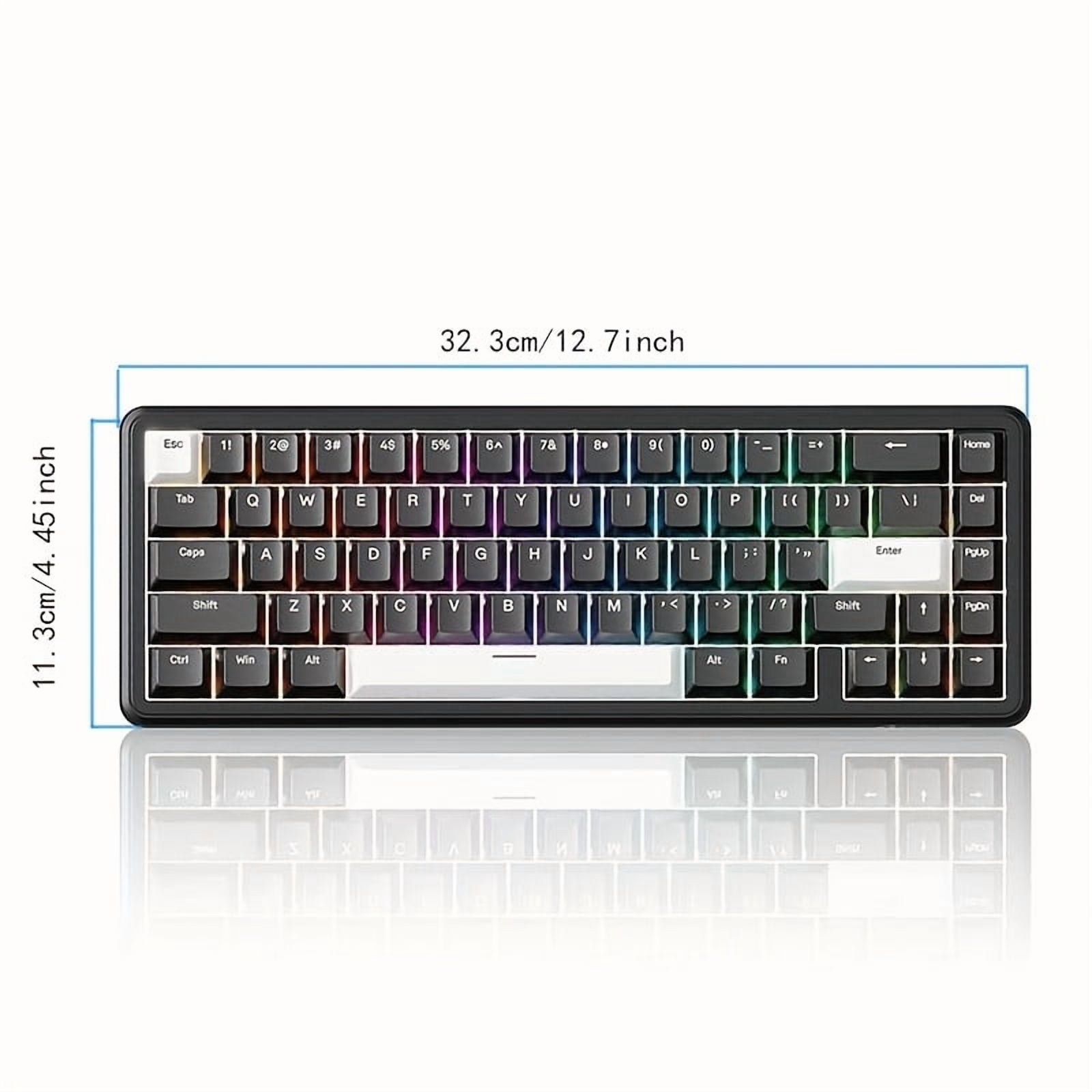 ATTACK SHARK Rapid Trigger Gaming Keyboard & Mouse Combo, X65 HE Wired Magnetic Switch Keyboard and R1 Wireless 59g Superlight Mouse w/Anti-Slip Grip (8000Hz, RT 0.01mm, RGB, 65hrs Battery)
