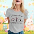 thumbnail image 2 of LUOGENLI T-shirts pour Femme pour Femmes T-Shirt Décontracté à Imprimé de Lettres Col Rond Manches Courtes T-Shirt Plusieurs Couleurs 4xlt T-shirts pour Femmes T-shirts Graphiques Fête de la Saint-Patrick Gris P, 2 of 5