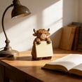thumbnail image 5 of Cute Highland Cow Resin Memo Holder, Desktop Note Dispenser Organizer, Cow Shaped Stationery Storage, Decorative Ornament for Home Office Desk Decoration, 5 of 6