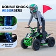 thumbnail image 3 of IVFJFV Electric 4 Wheeler with Dual Speed 10-15MPH, 12AH Battery,36V High Power Off-Road Four Wheeler with 500W Motor,Front & Rear Shock Absorbers, Disc Brake, LED Headlight, Safety Flag,Pink, 3 of 8