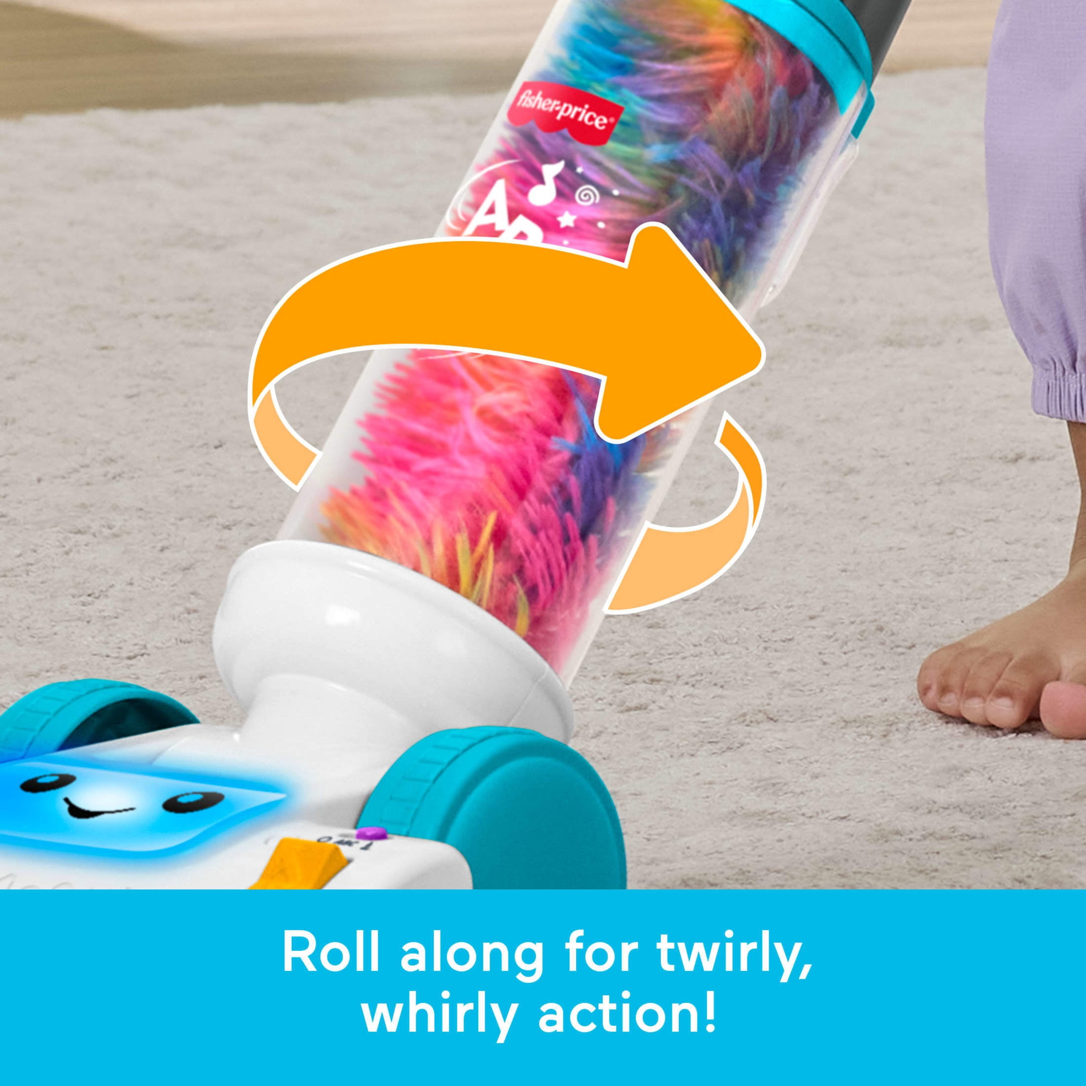 Fisher-Price Laugh & Learn 2-in-1 Vacuum Toddler Electronic Learning Toy with Lights & Music
