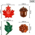 thumbnail image 6 of Konghyp 100Pcs Thanksgiving Decorations Plastic Pumpkin Maple Leaf Vase Fillers, Sensory Play Items, Fall Home Decor, Miniature Autumn Crafts, Festive Centerpieces, 6 of 9