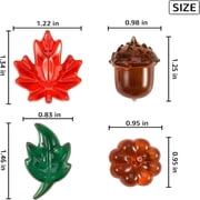 Konghyp 100Pcs Thanksgiving Decorations Plastic Pumpkin Maple Leaf Vase Fillers, Sensory Play Items, Fall Home Decor, Miniature Autumn Crafts, Festive Centerpieces