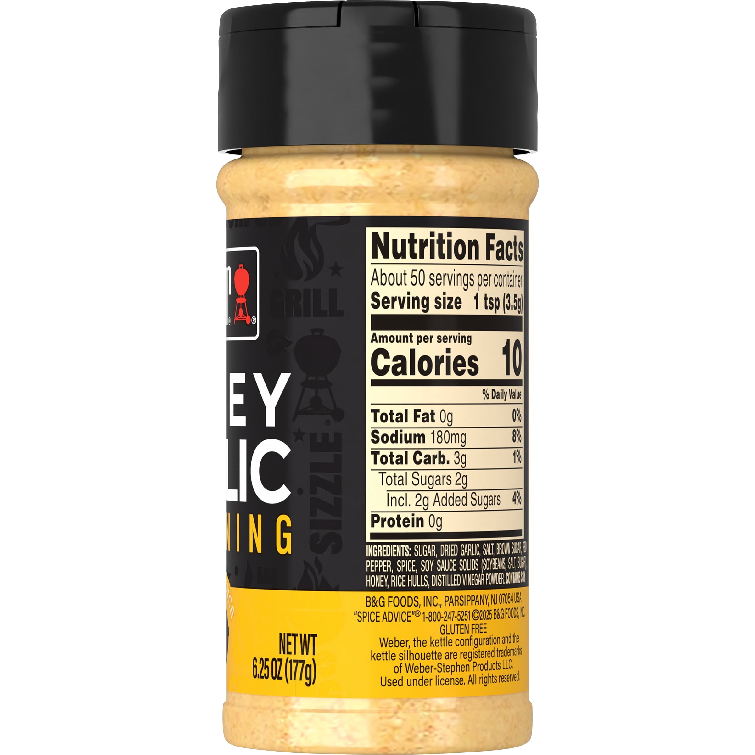 Weber Honey Garlic Seasoning and Rub, 6.25 oz