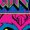 ROYAL BLUE, variant on Marvel X-Men - Magneto Vaporwave - Juniors Cropped Graphic T-Shirt
