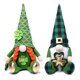 thumbnail image 4 of Mini figura enana de trébol, muñecas creativas, regalos del Día de San Patricio (sombrero a cuadros), 2 uds., 4 of 9