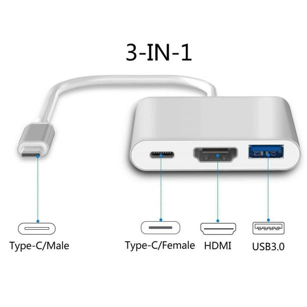 Usb C To Hdmi Adapter Usb Type C Hub To Hdmi 4k Usb 3 0 Usb C Charging Port Macbook Imac Hdmi Adapter Usb C Digital Av Multiport Adapter For Macbook Pro Ipad Pro S8 S9 Projector Monitor Walmart Com Walmart Com