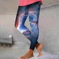 thumbnail image 2 of Ladies Leggings Cotton,Women's High Waisted Yoga Pants Athletic Sports Running Leggings Full Length Tummy Control Printable, 2 of 5
