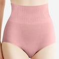 thumbnail image 2 of BiZtdJrK Womens Tummy Control High Waist Panties Solid Color Triangle Pants Underwear Girdle Briefs Shapewear, Pink, XL, 2 of 5