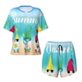 thumbnail image 4 of Lsque Hello Summer Gnome 1 Women's Short-Sleeved Pajama Set - 2 Piece Soft and Lightweight Sleepwear Set-3X-Large, 4 of 9