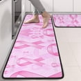 thumbnail image 2 of Kitchen Rugs Sets Of 2,Pink Breast Cancer Anti Fatigue Kitchen Mat Rugs Non Slip Washable,Decorative Kitchen Floor Mats for Kitchen,Sink,Laundry,17"x47"+17"x47", 2 of 5