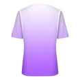 thumbnail image 5 of Sakmal Tees Gradient Short Sleeve V-Neck shirts T-Shirts Spring Tops for Women 2025, 5 of 5
