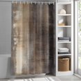 thumbnail image 3 of Ombre Brown Black Painting Art Fabric Shower Curtain Retro Style Washable Shower Curtains for Bathroom, Waterproof Bath Curtain with Hooks Home Decor 72x72in, 3 of 8