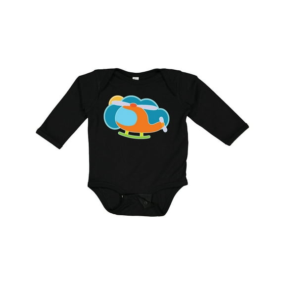 Inktastic Helicopter for Boys Boys Long Sleeve Baby Bodysuit
