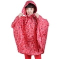 thumbnail image 1 of Poncho de lluvia para niños Chaqueta con capucha Chubasquero, Estrella rosa, M Feliz Sencillez, 1 of 5