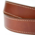 thumbnail image 5 of Amish-Made Leather Dress Belt for Business or Everyday Wear, Goldtone Buckle, 1.25 Inches Wide, Brown, 46", 5 of 6
