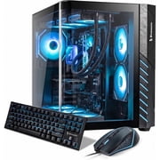 Evounic Prebuilt Gaming PC Desktop - Ryzen 7 8700F RTX 4060 Ti 16GB DDR5, 1TB NVMe SSD, WiFi 6 BT5.4, Win11 ARGB 9 Fans Liquid Cooled