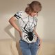 thumbnail image 3 of Balery Spiders On The Web 1 Body de cuello redondo de manga corta para mujer Tops de manga corta Tops básicos-X-Large, 3 of 7