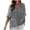 Grey, variant on HCYSFG Womens Oversized Blouse V Neck Short Sleeve Solid Color Button Front Loose Fit Casual Shirt Summer Everyday Wear Tunic Tops
