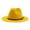 Yellow, variant on Unisex Wool Fedora Hat Wide Brim Belt Band Vintage Party Church Fashion Hat