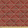 thumbnail image 2 of Ambesonne Traditional Fabric by the Yard Upholstery, Japanese Curved Leafage, 1 Yard, Vermilion White, 2 of 5