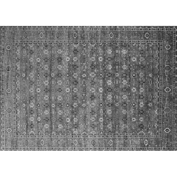 Ahgly Company Indoor Rectangle Oriental Gray Traditional Area Rugs, 7' x 9'