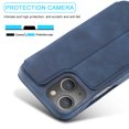 thumbnail image 7 of SaniMore for iPhone 14 6.1" Case [RFID Blocking], Camera Protection Card Slot Ultra-Thin PU Leather Magnetic Wallet Cover with Practical Bracket Shockproof Protective Shell, Blue, 7 of 7