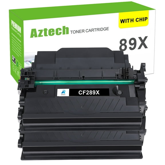 Aztech 2-Pack Compatible Toner Cartridge with Chip for HP CF289X 89X Work with MFP M528dn M528f M528c M528z M507x M507dn Printer (Black)