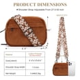 thumbnail image 3 of Bolso bandolera MAXTOP marrón de pana con correa desmontable 21x4x15 cm, 3 of 6