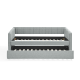 thumbnail image 6 of Tcbosik Upholstered Linen Fabric Daybed with Trundle, Twin Size Sofa Bed for Small Space, Easy Assembly, Grey, 6 of 11