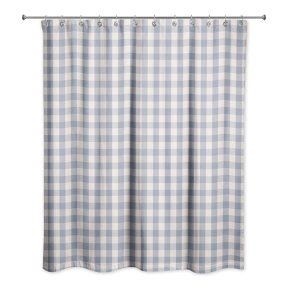 Creative Products Blue Plaid 71x74 Shower Curtain