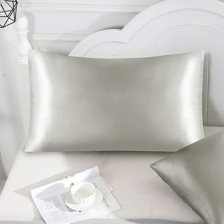 Flat Pillows For Sleeping Silk Pillowcase 2 Pack For Hair And Skin Both Sides Proof Soft Breathable Smooth Silk Pillow Cover Walmart