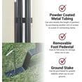 thumbnail image 6 of Proman Products FS17182 Galaxy II Indoor/Outdoor Room Divider (2-Panels, 24" with Panel), Water Repellent Fabric, Metal Frame, 50.25" W x 12" D x 71" H, Beige, 6 of 7