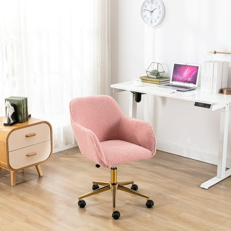 adjustable pink teddy office chair product
