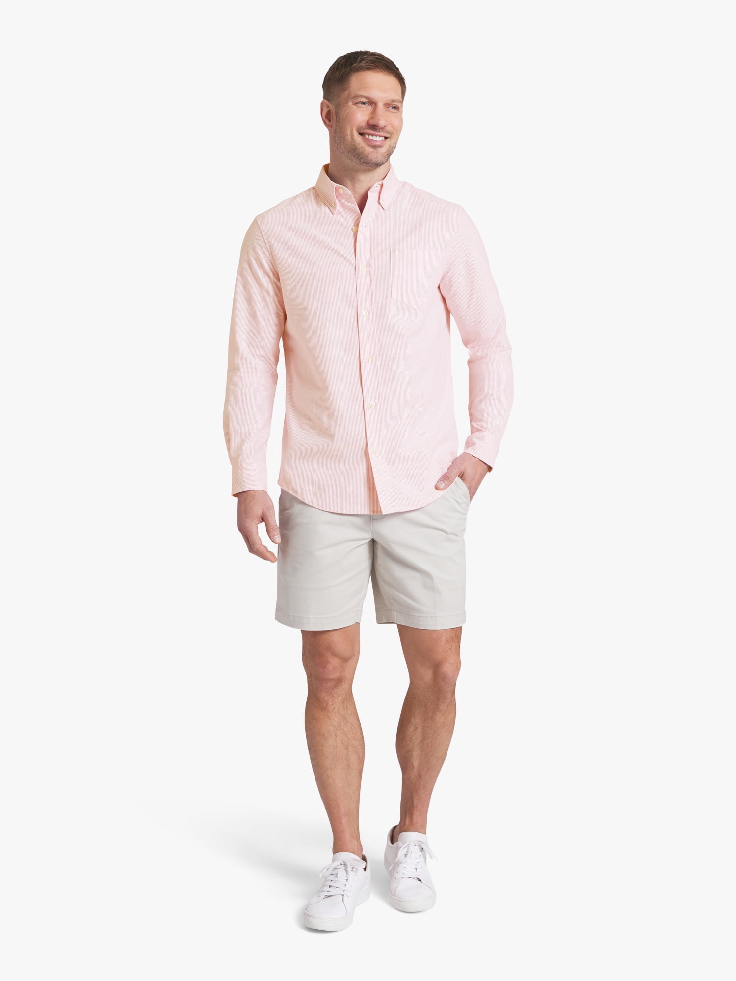 Chaps Men's & Big Men's Long Sleeve Oxford Woven Shirt, Sizes S-3XL