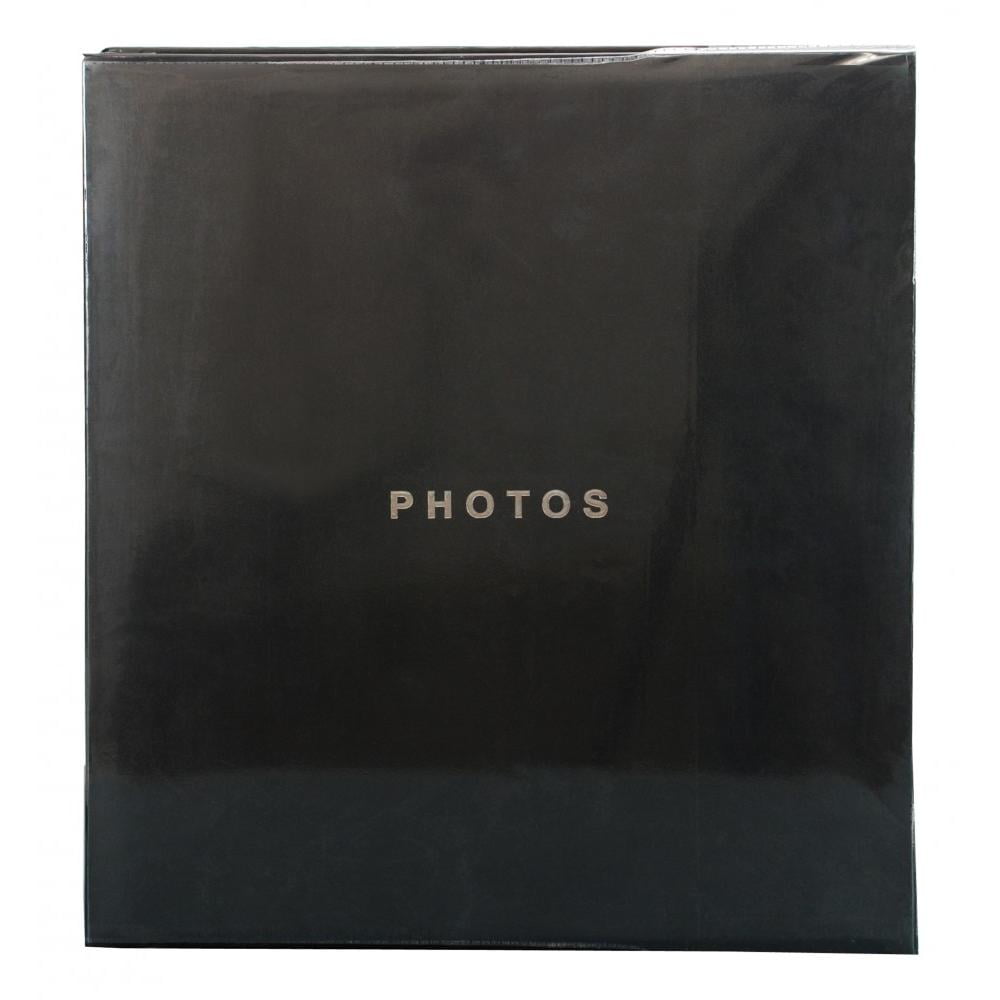 CLB257 Deluxe Pioneer Photo Album BLACK 200 Pics 5x7 Bonded European Leather 