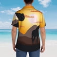 thumbnail image 5 of Cauagu Giraffes Of The African Savannah Print Hawaiian Shirt for Men,Casual Short Sleeve Button Down Shirts Summer Beach Men's Regular-Fit Short-Sleeve Print Shirt -Small, 5 of 6