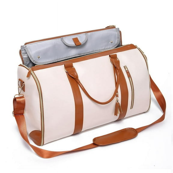 Travel Foldable Clothing Bag Multi-Function Garment for ,Beige