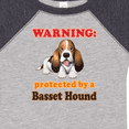 thumbnail image 4 of Inktastic Protected by a Basset Hound Funny Dog Boys or Girls Baby Bodysuit, 4 of 5
