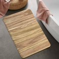 thumbnail image 2 of 20x32 Inch Ultra Soft Faux Bath Mat Non Slip Absorbent Microfiber Bathroom Rug, Wood Print, 2 of 5