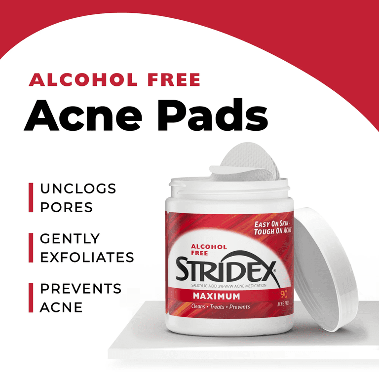 Stridex Medicated Acne Pads, Maximum Treatment, Moderate Acne