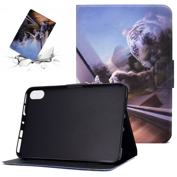 TECH CIRCLE iPad 10th Generation Case 2022, Slim Lightweight Stand TPU Back Shell Protective Folio Smart Protective Cover with Auto Sleep/Wake Function for iPad 10th Generation 10.9 inch, Cat & Tiger