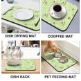 thumbnail image 4 of Healthy Avocado Dish Drying Mat, Green Cute Fruit Print Artistic Kitchen Mat, 4 of 6