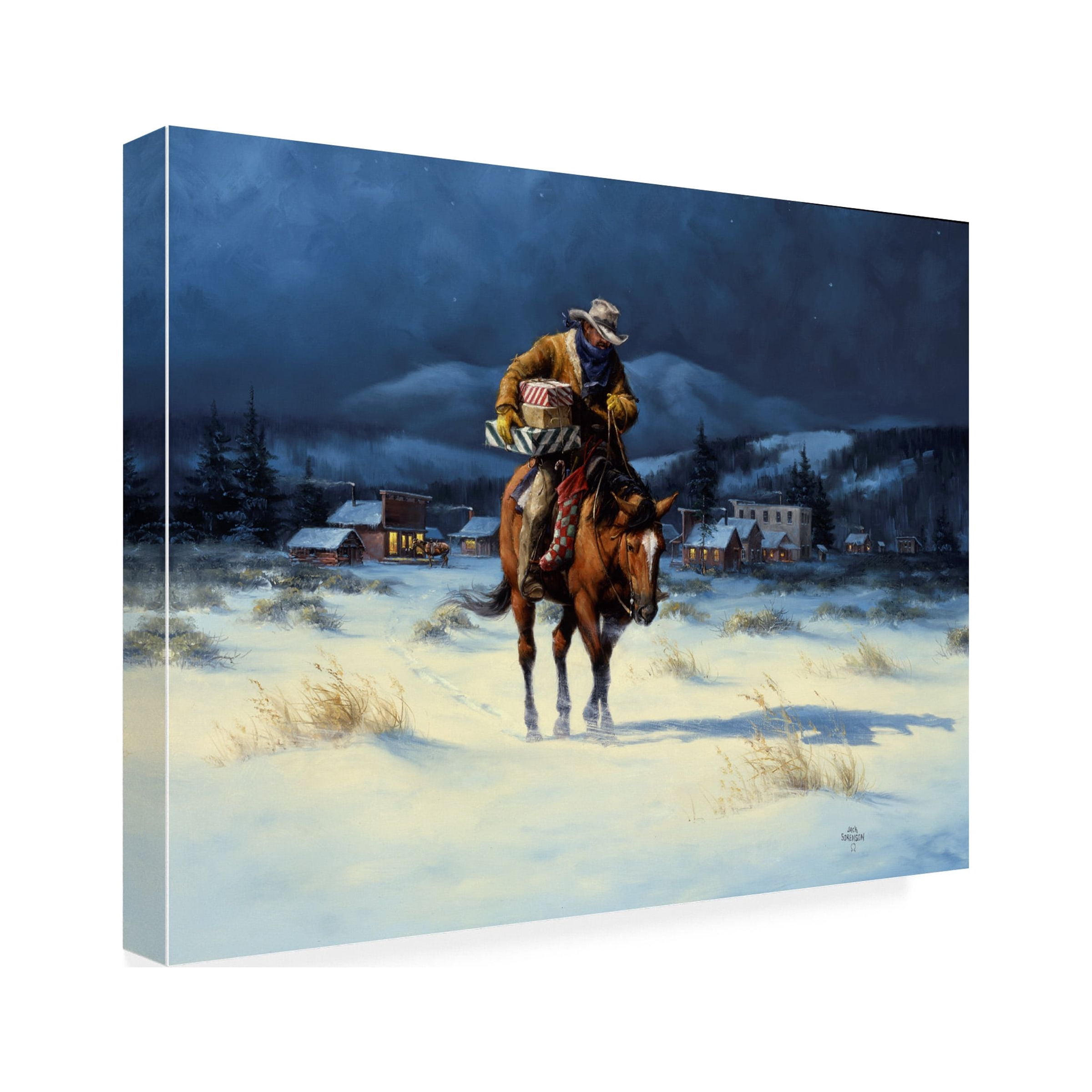 Jack Sorenson 'Bringing Christmas Home' Canvas Art