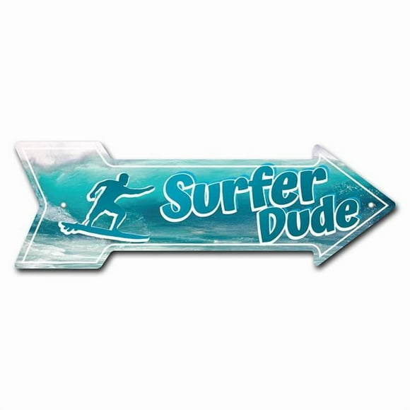SignMission P-ARROW12-999585 Panneau Flèche de Surfeur 12 x 36 Po. de Large