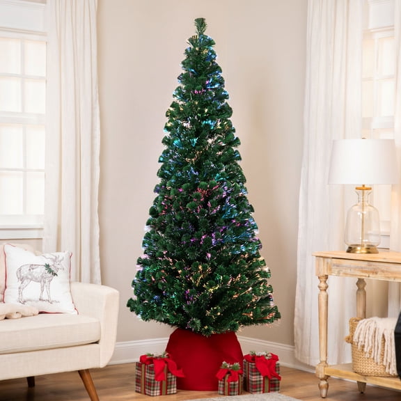 Northlight Pre-Lit Color Changing Fiber Optic Artificial Christmas Tree - 7'