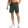 thumbnail image 3 of JoveMarine Men's Straight Leg Cargo Shorts with Zipper Pockets, Loose Fit Casual Work Shorts for Outdoor, Exercise and Daily Wear Army Green L, 3 of 5