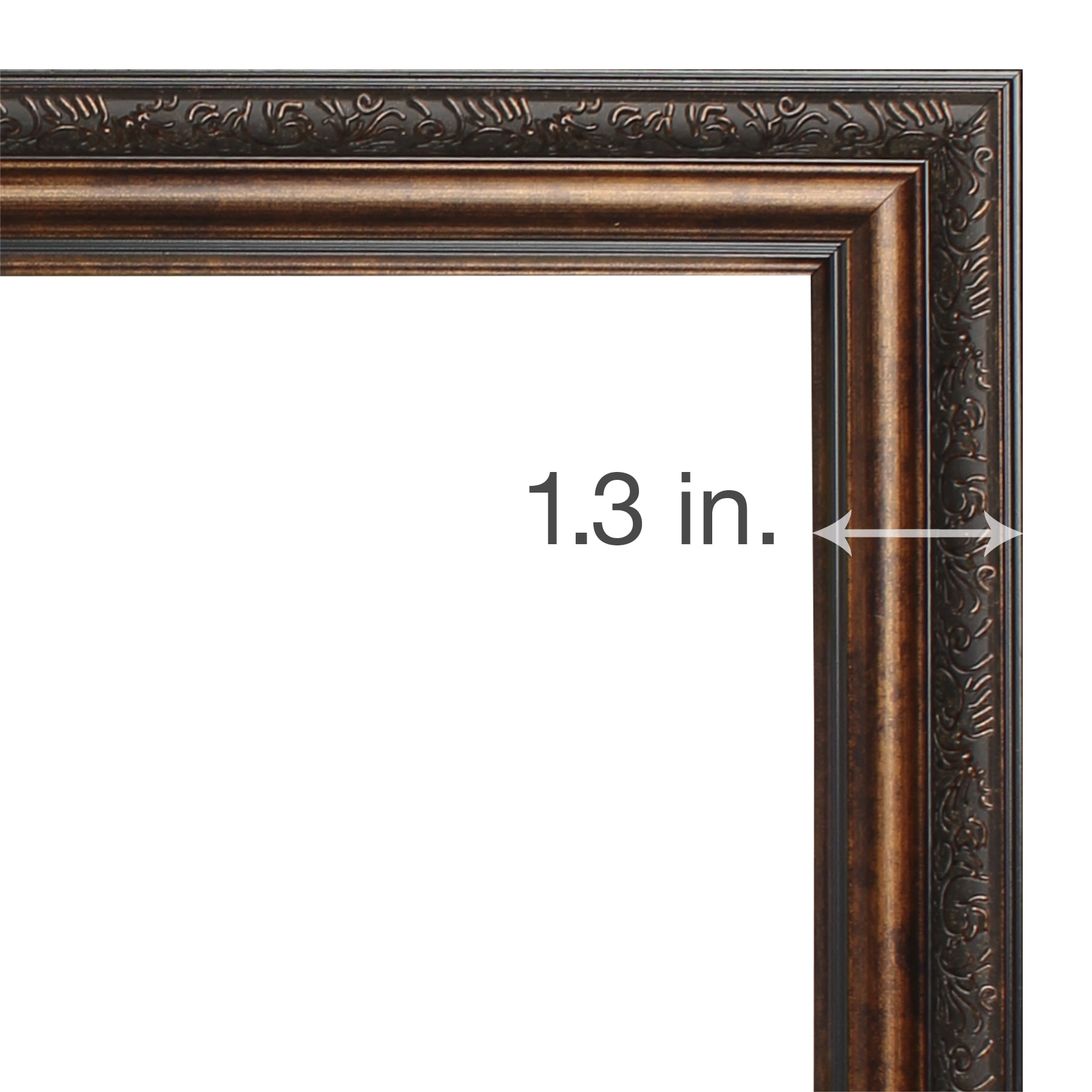 Set of 4, Bronze Tone, 13” x 16” Picture Frames with Matting