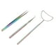 thumbnail image 5 of Juego de 3 pinzas de espejo para separador de pestañas de acero inoxidable para extensión de pestañas de colores, 5 of 14